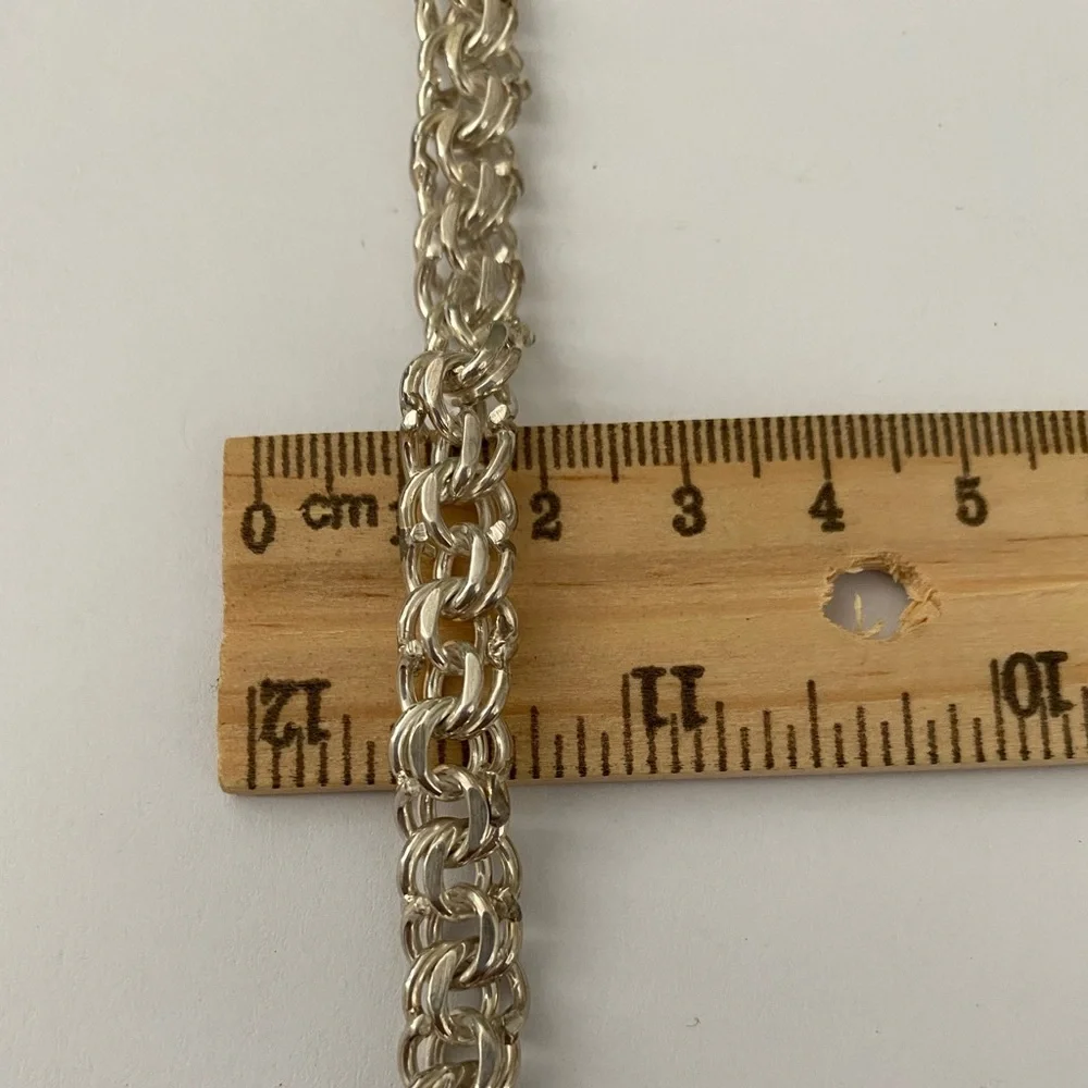 925 Silver 8mm handmade bracelet chain unisex